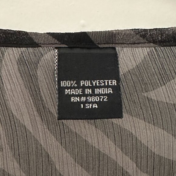 Betsey Johnson Gray Black Zebra Print Sheer Short Kimono OSFA Y2K Dark Boho - Picture 13 of 13